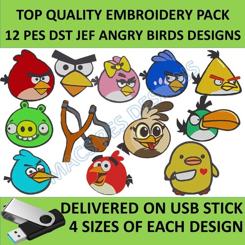 Angry birds disegni ricamo - angry, da